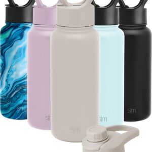 Simple Modern Summit Stainless Steel Water Bottle β 32 oz Black Leopard