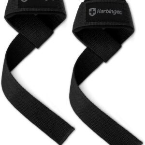 Harbinger Padded Cotton Lifting Straps with NeoTek Cushioned Wrist
